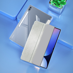 Чехол книжка зеленого цвета от Dux Ducis для Samsung Galaxy Tab S9 Ultra, Tab S10 Ultra и Tab S8 Ultra, серия Unid Series Case