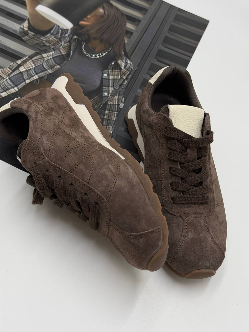 Кроссовки женские натуральная кожа арт. 295-3 цвет "светло-коричневый"