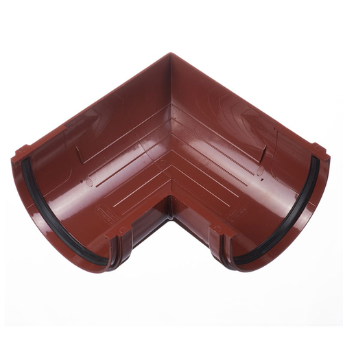 Угол желоба 90 град. унив. ПВХ Grand Line шоколадн