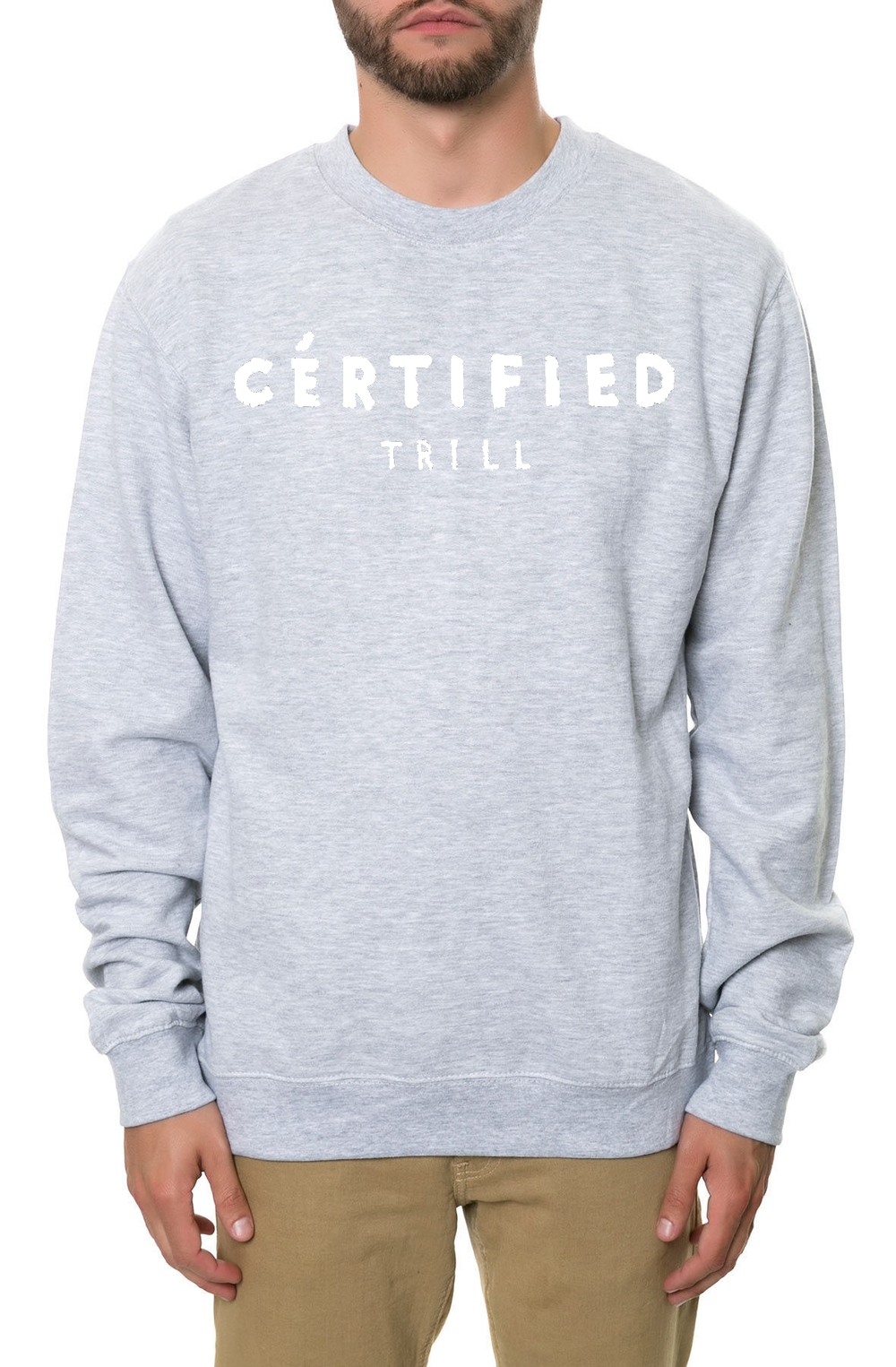 Свитшот DOPE Certified Trill серый вид спереди