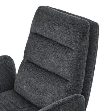 Стул мягкий обеденный с подлокотниками Vern темно-серый