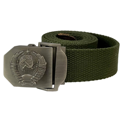 Ремень брючный с пряжкой "СССР" (олива)