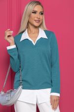 Джемпер "На высоте" (бирюза) Б8864 LT Collection