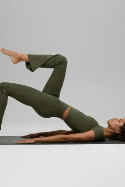 Alo yoga Леггинсы Softsculpt Bootcut с высокой талией, оливково-зеленый