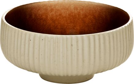 NARA BROWN - Салатник декорированный с рельефным бортиком; D=12 см, H= 5,6 см 330 мл цвет: бежево-коричневый; керамика NARA BROWN артикул 7013162/016150, PLAYGROUND