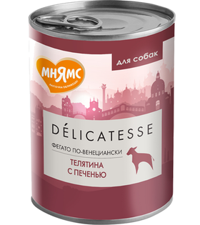 Мнямс Деликатес Паштет из телятины с печенью для собак всех пород "Фегато по-венециански" 400гр.