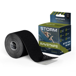 Кинезиотейп RaveTape STORM 5×5 — Черный (BLACK)