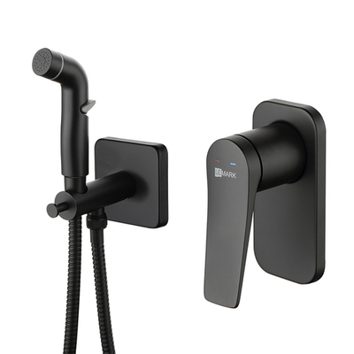 смеситель LEMARK Bronx встраиваемый, с гигиеническим душем, черный LM3719BL