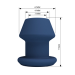 Синий анальный расширитель Jack Anal Plug S - 7,7 см. (Цвет: синий)