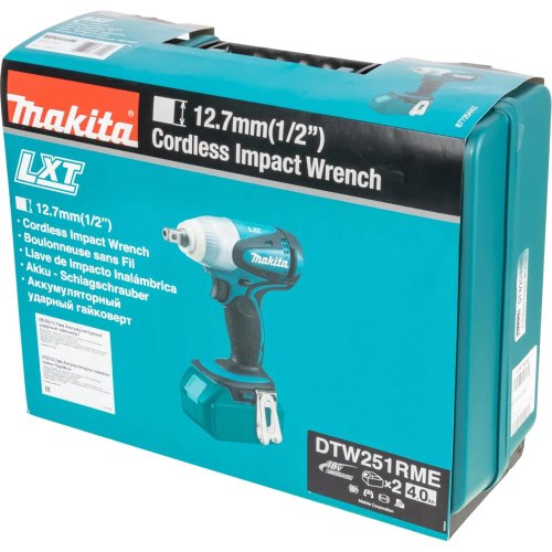Гайковерт аккумуляторный Makita DTW 251 RME кейс