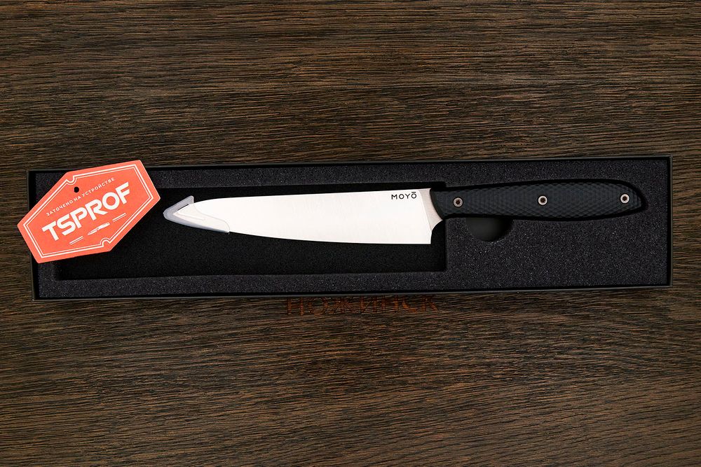 Нож кухонный MOYO Премьер универсальный 130мм, сталь AR-RPM9, рукоять G10-extra черный