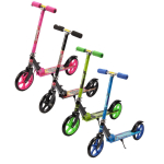 Самокат 2х-колес металл,р-р колеса PU 200мм, диски пластик, ручка металл,регул.по высоте, складной