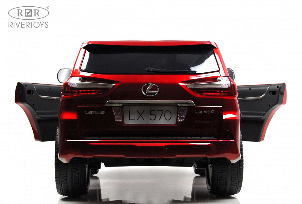 Детский электромобиль RiverToys Lexus LX570 Y555YY красный глянец