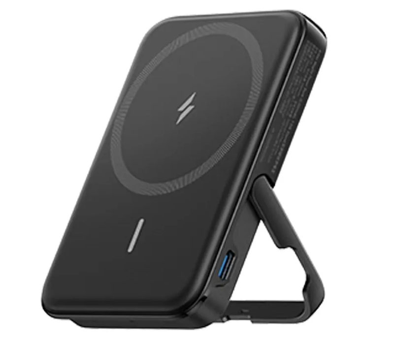 Внешний аккумулятор Anker MagGo Power Bank 5000 mAh Magnetic with holder magsafe A1618 черный