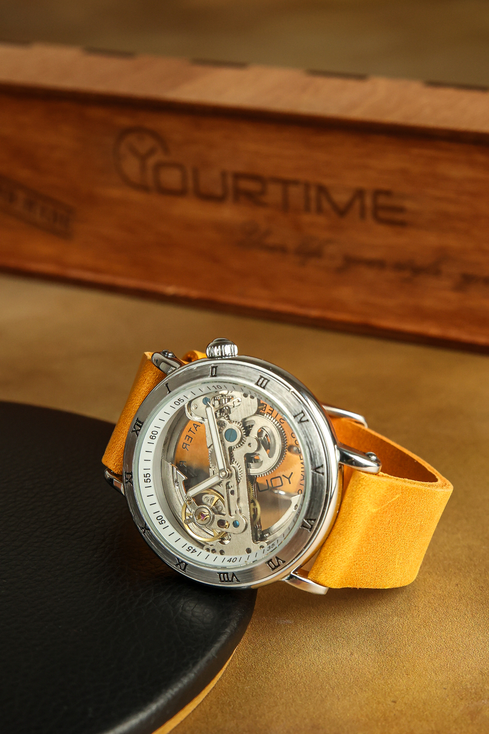 Часы скелетоны механические Power Orange YOURTIME