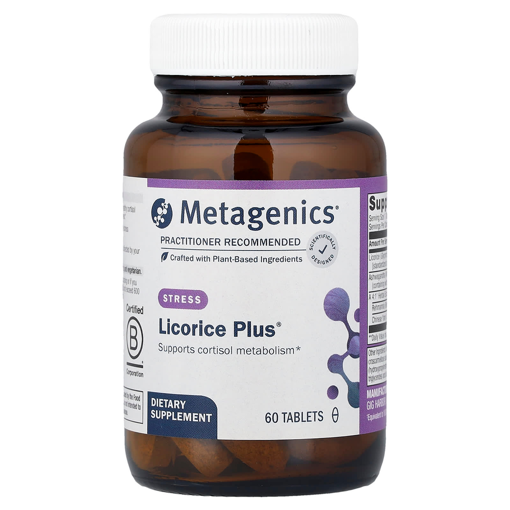Metagenics, Licorice Plus®, 60 таблеток