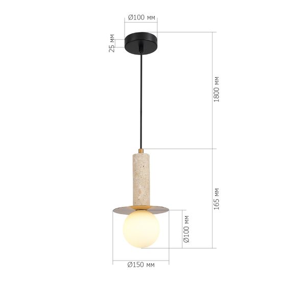 SL1194.303.01 Светильник подвесной ST-Luce латунь/белый G9 1*5W 4000K EARTHY