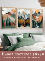Набор постеров  30х40 , 3 штуки арт 275289542