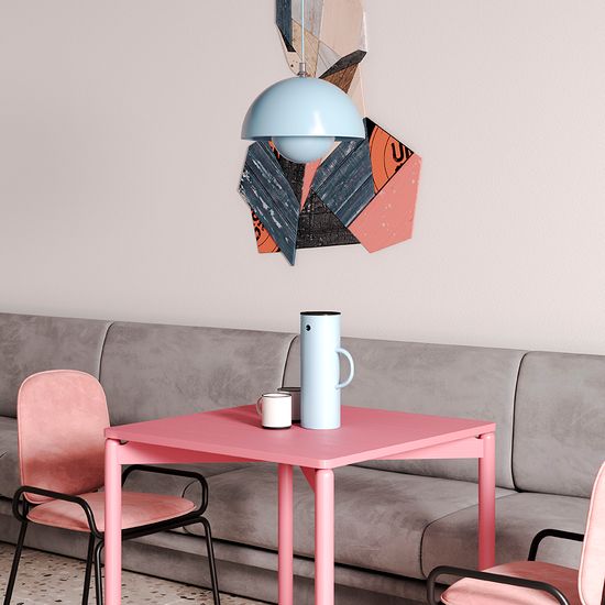 Стол обеденный saga, 75х75 см, розовый