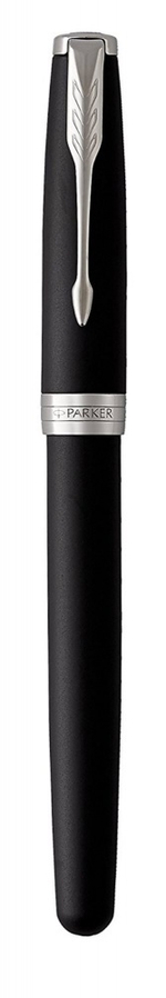 Ручка роллер Parker Sonnet  Lacquer Deep Black CT, стержень: F, цвет чернил: black, в подарочной упаковке