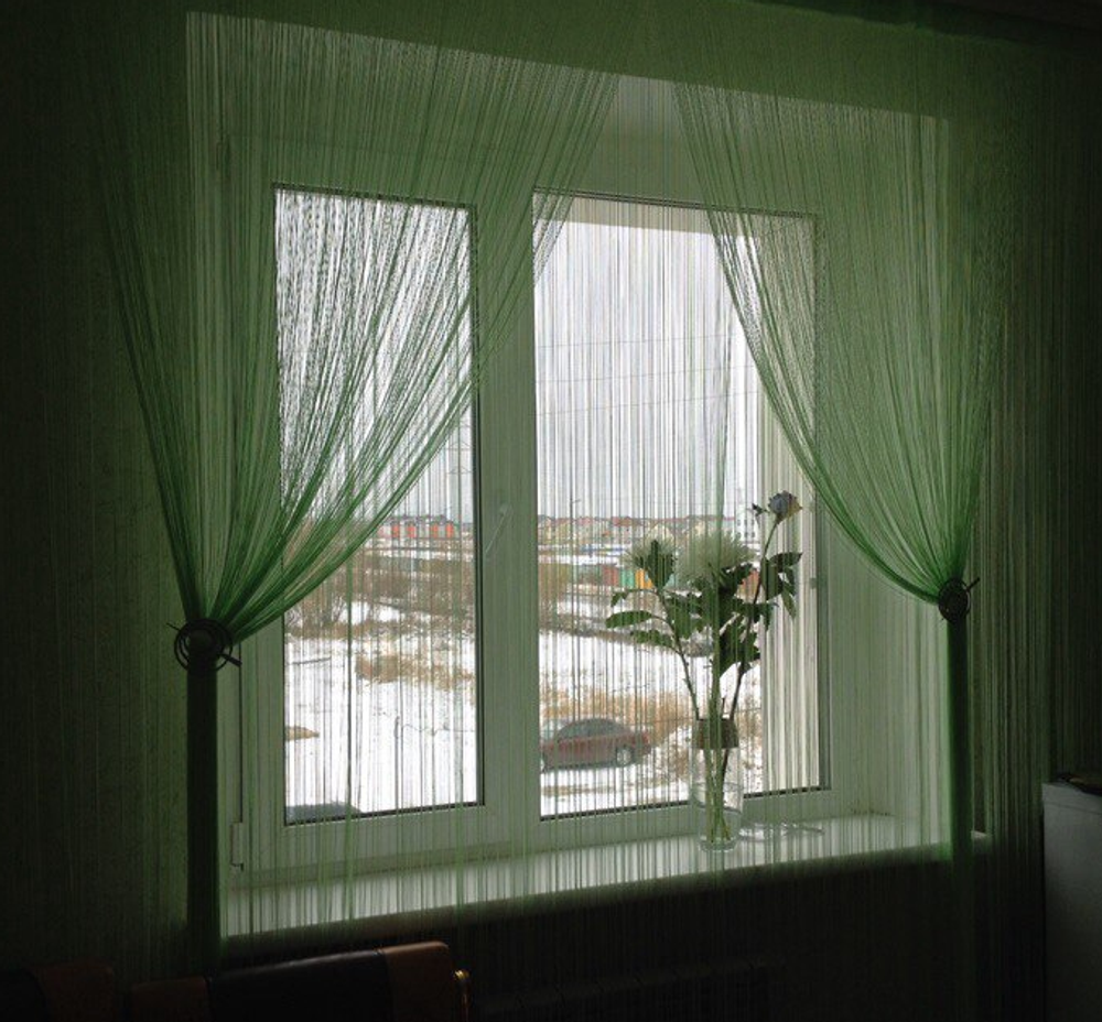 Кисея плотная однотонная - салатовая, 300 х 280 см. Арт.15