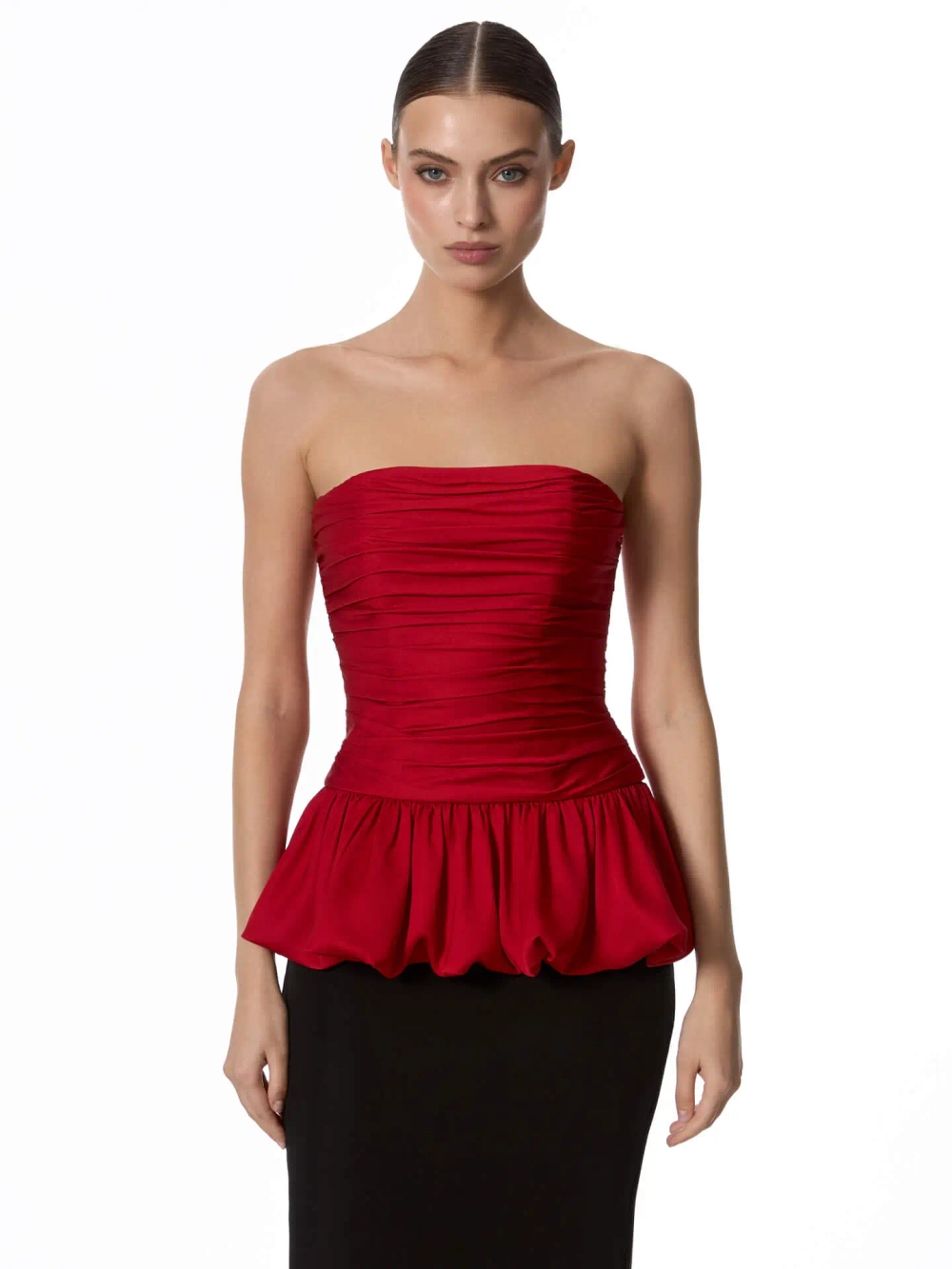 Корсет с драпировкой, Красный