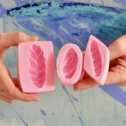 Молды силиконовые для творчества "Набор: Батон, Багет, Хала" / Форма для отливок из мыла, воска, гипса, эпоксидной смолы