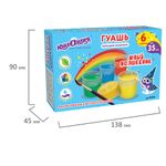 Гуашь ЮНЛАНДИЯ "ЮНЫЙ ВОЛШЕБНИК", 6 цветов по 35 мл, БОЛЬШИЕ БАНОЧКИ, высшее качество, без кисти, 191335