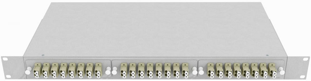 Кросс оптический стоечный  TopLAN КРС-Top-1U-48LC/U-OM2-GY