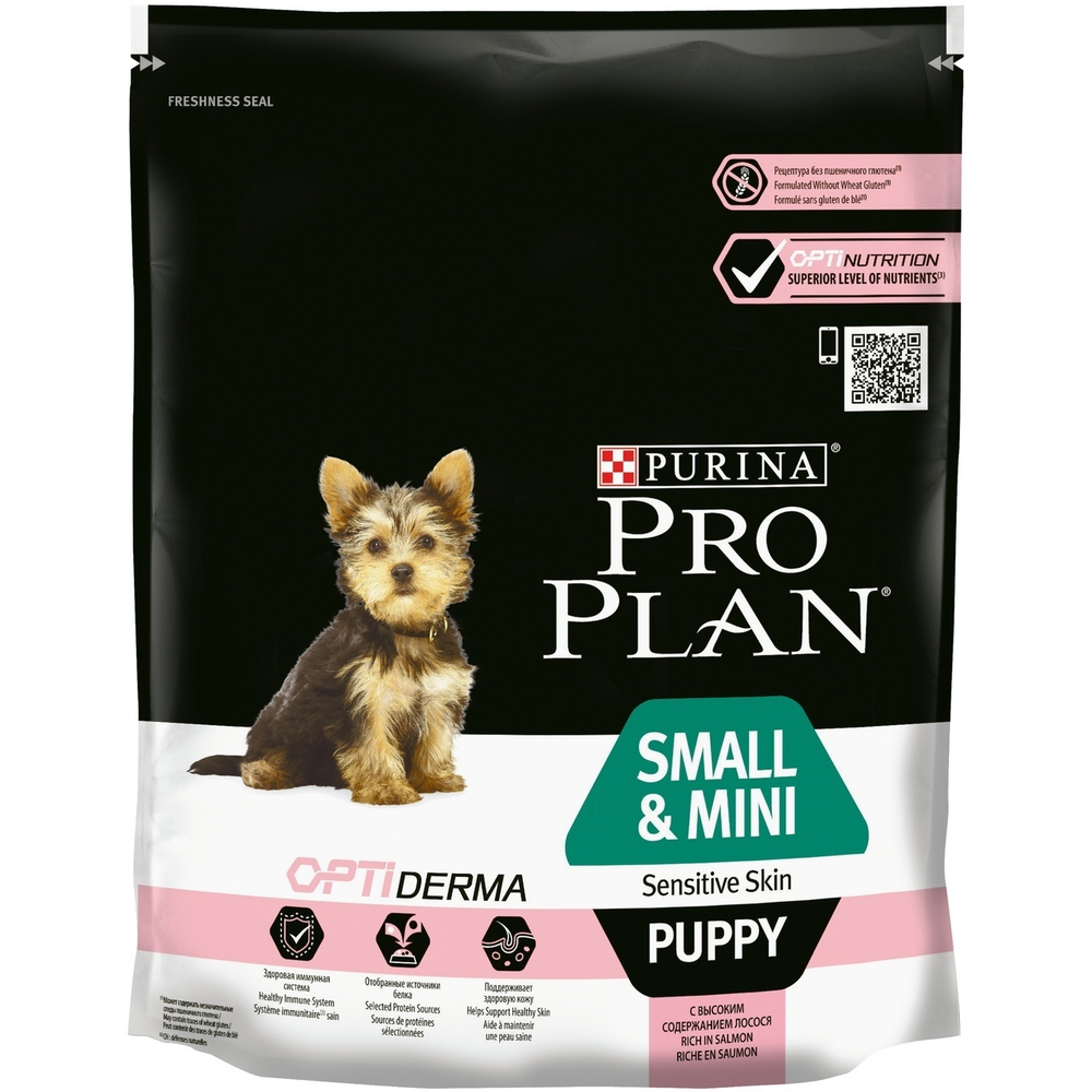 ProPlan Сухой корм для щенков мелких пород с чувствительным пищеварением с Лососем