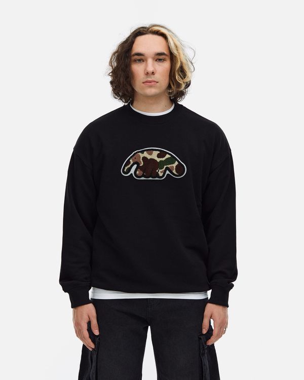 Толстовка Crewneck CamoLogo черная - фото 2