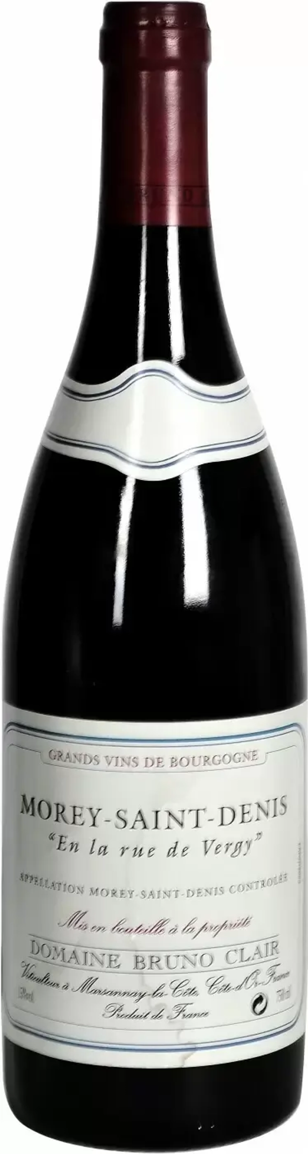 Вино Domaine Bruno Clair, En la rue de Vergy Rouge, Morey-Saint-Denis AOC, 2018, 0.75 л