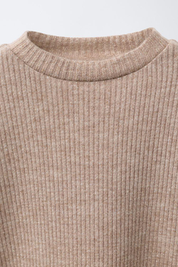 ZARA БЛЕСТЯЩАЯ ФУТБОЛКА В РУБЧИК С БАНТАМИ, РЫЖЕВАТО-КОРИЧНЕВЫЙ