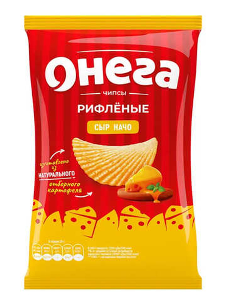 Чипсы "Онега" рифленые 67г. Сыр Начо