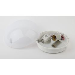 Светильник ЭРА НБП 06-60-102 с фото-шумовым датчиком Сириус IP54 E27 max 60Вт D220 круглый белый акустический