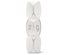 Белый гибкий самонагревающийся вибратор Zig Zag, 32 см