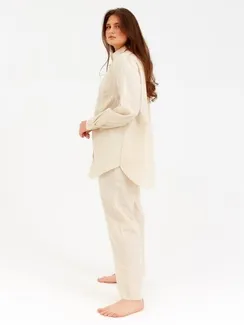 Брюки женские MINAKU: Home collection цвет бежевый, р-р 48