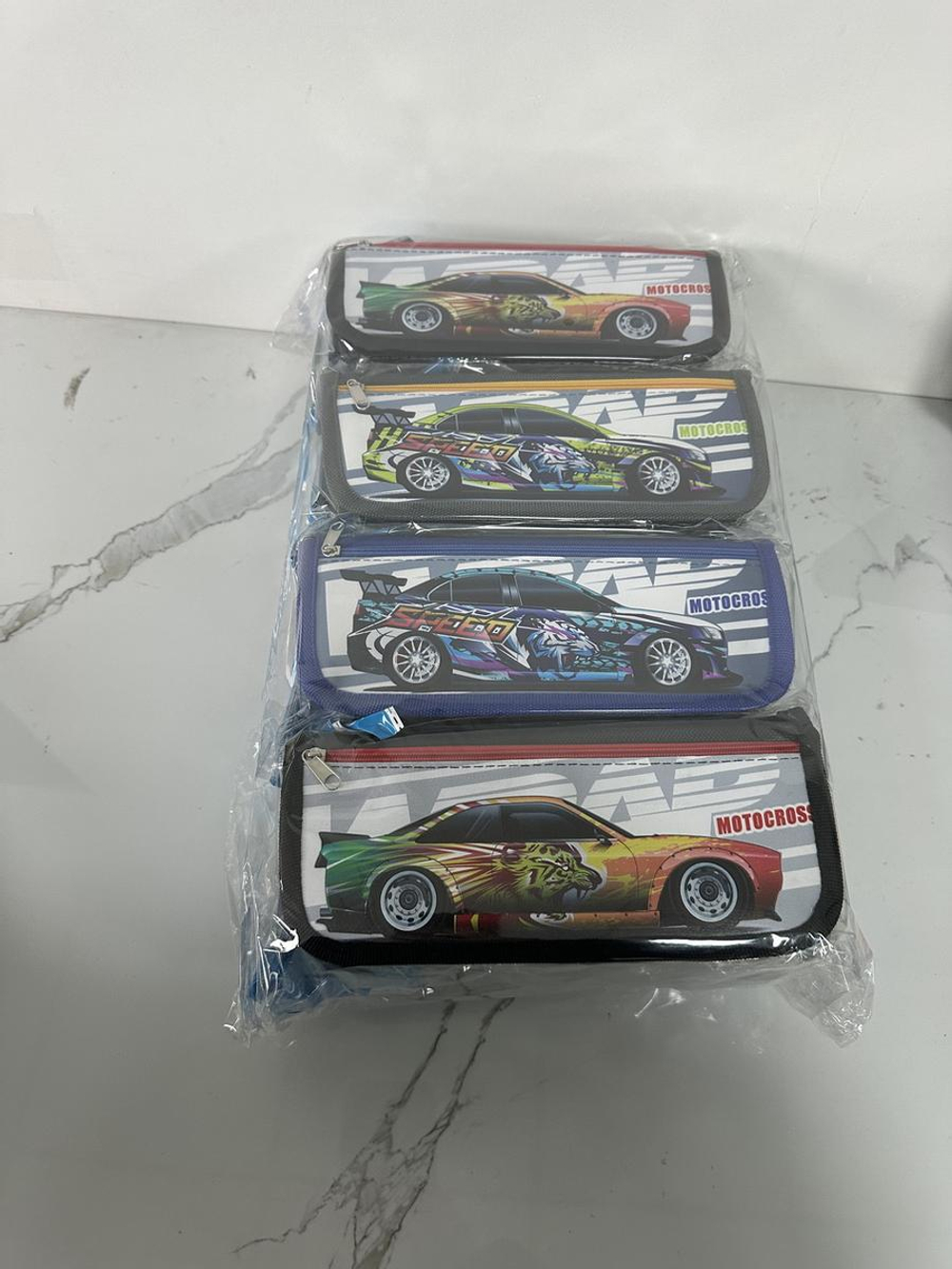 Пенал мягкий 2 отделения "Auto" 3 цвета микс