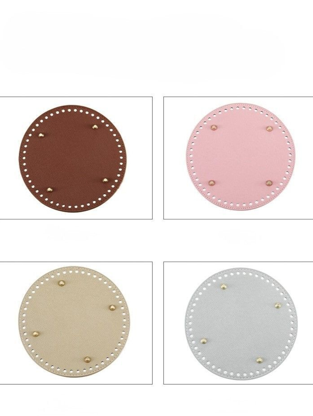 Дно для вязаной сумок или корзинки (круг 19 см, цвет темно-коричневый) / основание для вязаных крючком сумок