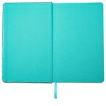 Ежедневник датированный 2023 А5 138x213 мм BRAUBERG "Sparkle", под кожу, блестки, бирюзовый, 114111