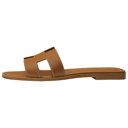Hermes Oran casual Comfortable Fashion Sandals Women's Brown 2021 Edition, H021056Z 03