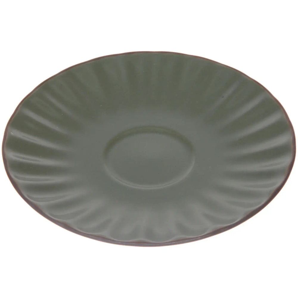 Чайная пара «Монте» (кружка 220мл, блюдце, ложка) зеленый