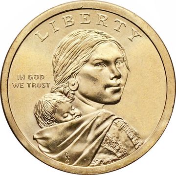 1 доллар (dollar) 2020 P США «Коренные Американцы - Элизабет Ператрович, Закон о борьбе с дискриминацией 1945»