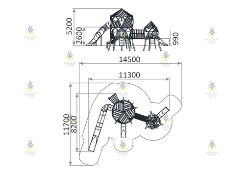 Спортивно-игровой комплекс «Молекула 5+3»