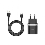 Сетевое зарядное устройство HOCO C12Q Smart, QC 3.0 кабель Type-C, 012994 Белый