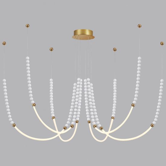 6639/70L HIGHTECH ODL24 291 металл/античная бронза/разноветн. бусы из акрила/акрил Люстра IP20 LED 70W 3500K 220V MONELLA