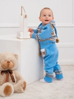 Вязаный комбинезон для новорожденных и малышей на молнии