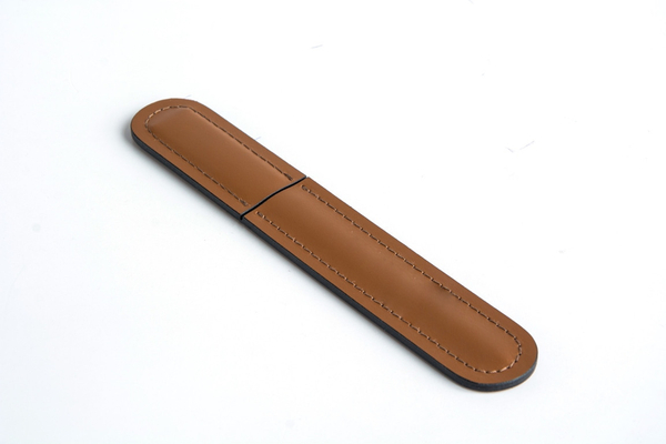 Канцелярский нож с ножнами из кожи цвет ТАБАК