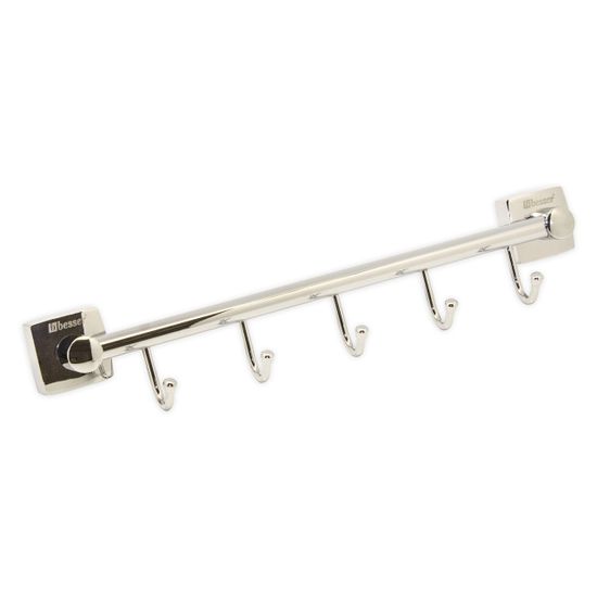 Крючки на планке 5 шт. Besser BS 8822 (35,5х6,5х6,5 см) из нержавеющей хромированной стали