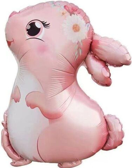 Шар (30""/76 см) Фигура, Милый зайка, Розовый, 1 шт. Е2